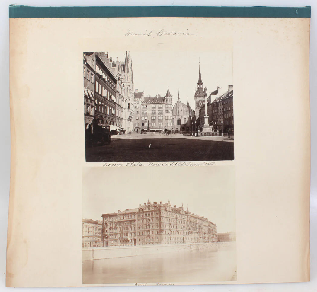 MUNICH, BAVARIA, ARCHITECTURAL VIEWS. 4 ALBUMEN PHOTOS.