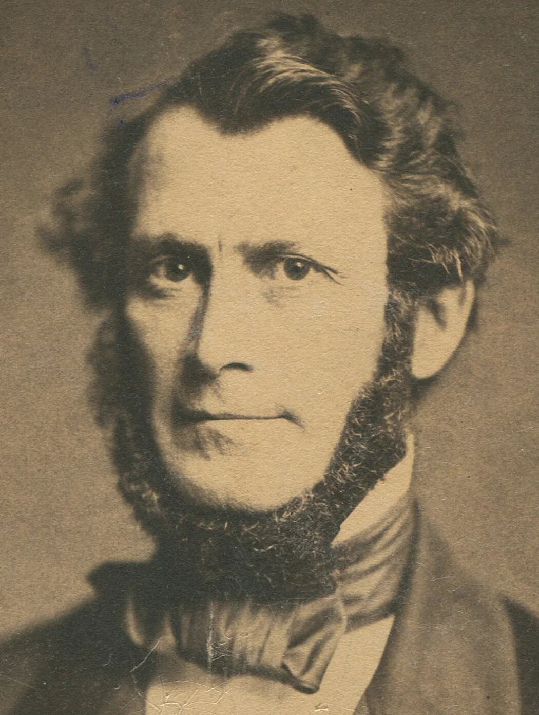 MAN WITH LINCOLN BEARD. CRISP OVAL ALBUMEN, PHILADELPHIA, PA.