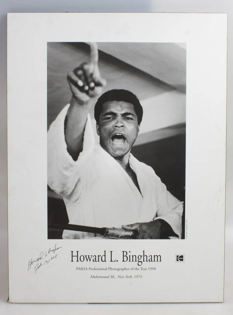 POSTER BOARD PHOTO OF MUHAMMAD ALI BY HOWARD L. BINGHAM - SIGNED