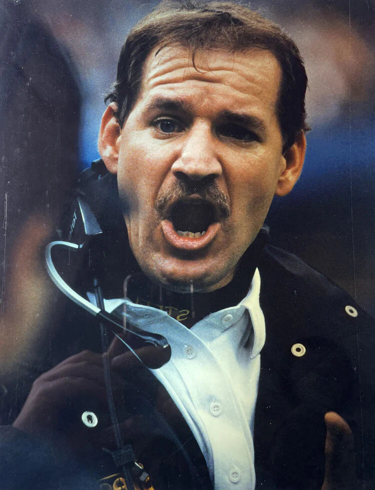 TRANSPARENT MOUNTED 8X10 PHOTO OF PITTSBURGH STEELERS COACH BILL COWHER