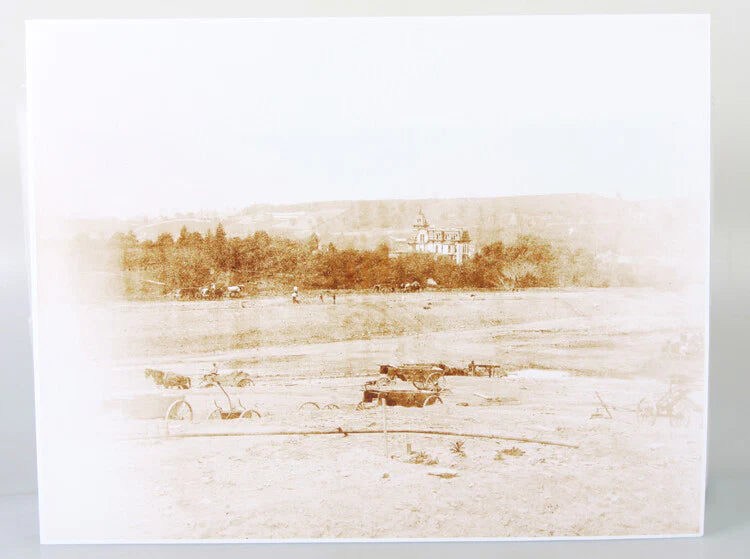 11X14 PHOTO OF HIGHLAND PARK RESEVIOR EXCAVATION W/ KINGS ESTATE -PITTSBURGH, PA