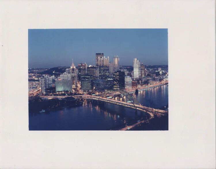 BEAUTIFUL PHOTO OF DOWNTOWN PITTSBURGH AT NIGHT FROM ABOVE