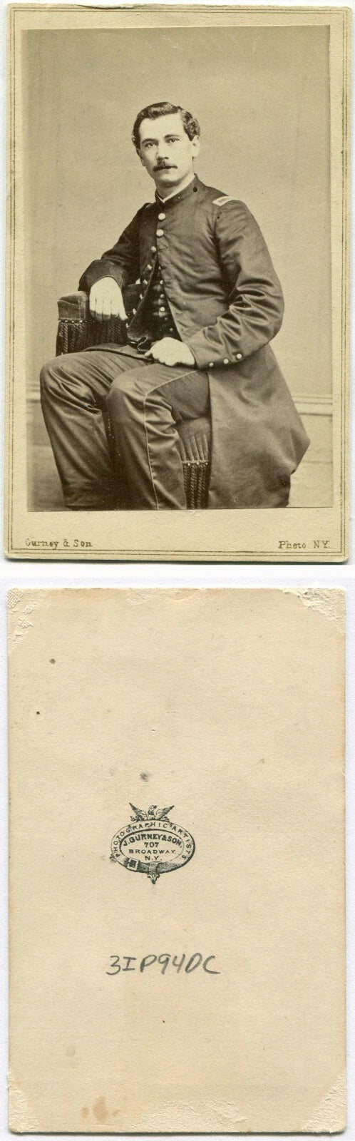 CIVIL WAR SOLDIER. CDV BY GURNEY, N.Y.