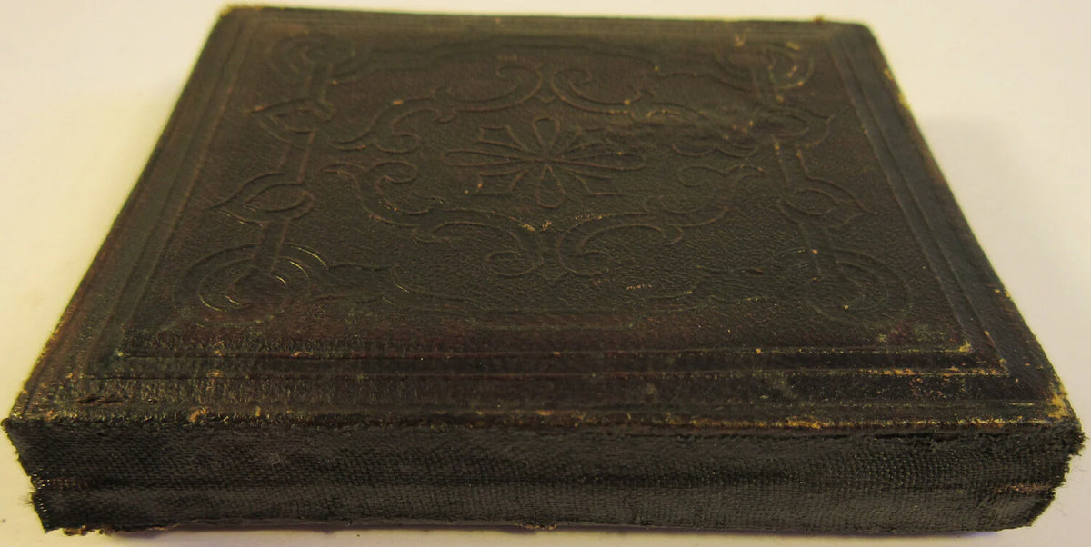 SHIPS CAPTAIN. CRISP, TINTED 6TH PLATE DAGUERREOTYPE, FULL CASE.