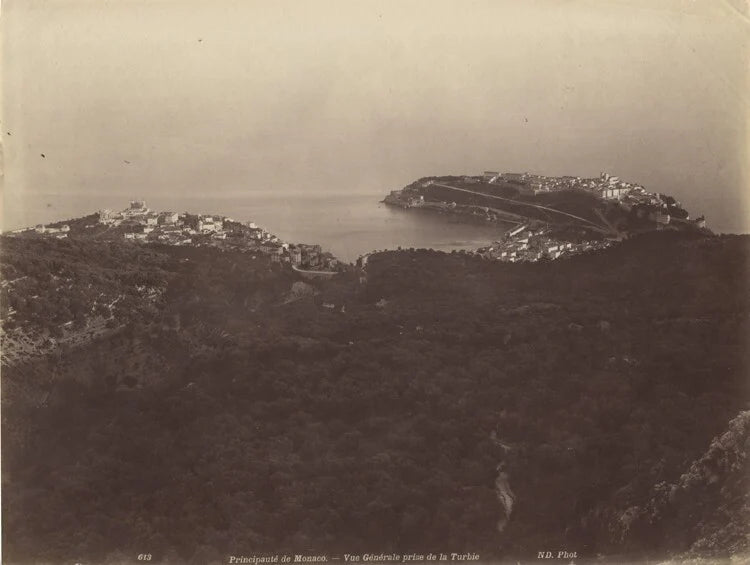 STUNNING 8X10 AERIAL VIEW OF MONACO AND THE SEA