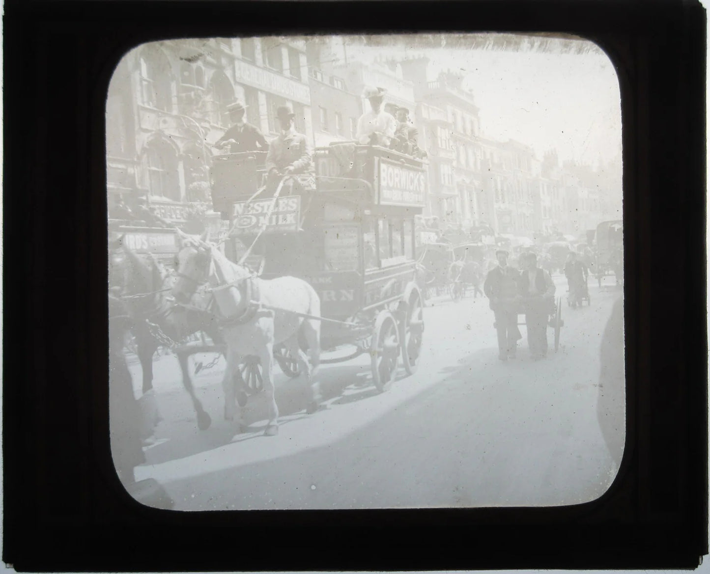NESTLE MILK WAGON. PHOTO ON GLASS.