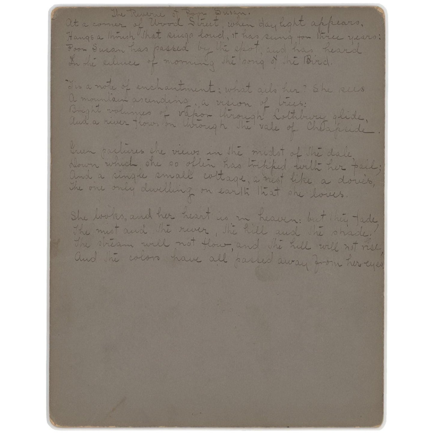 Antique 1887 Cheapside London Photograph with Handwritten Poem