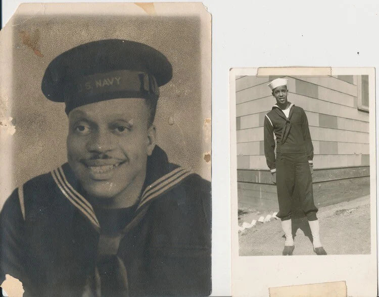 PORTRAITS OF AFRICAN-AMERICAN SAILORS IN UNIFORM - SET OF 2
