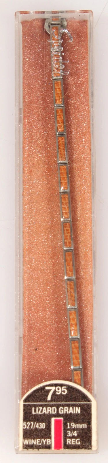 LIZARD GRAIN PATTERN 19MM 3/4 WATCH BAND NIP