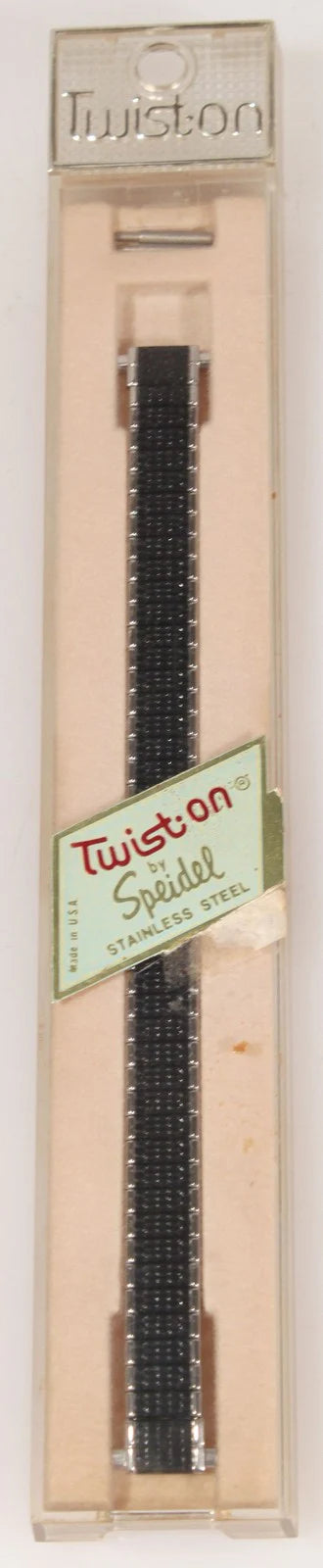 TWIST-ON BY SPEIDEL LADIES STAINLESS STEEL W/ BLACK FINISH WATCH BAND