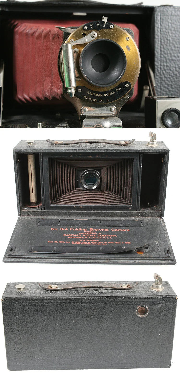 Kodak Bellows Brownie 3A Antique Folding Camera