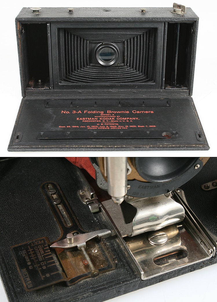 Kodak Bellows Brownie Model A No. 3 Antique Film Camera