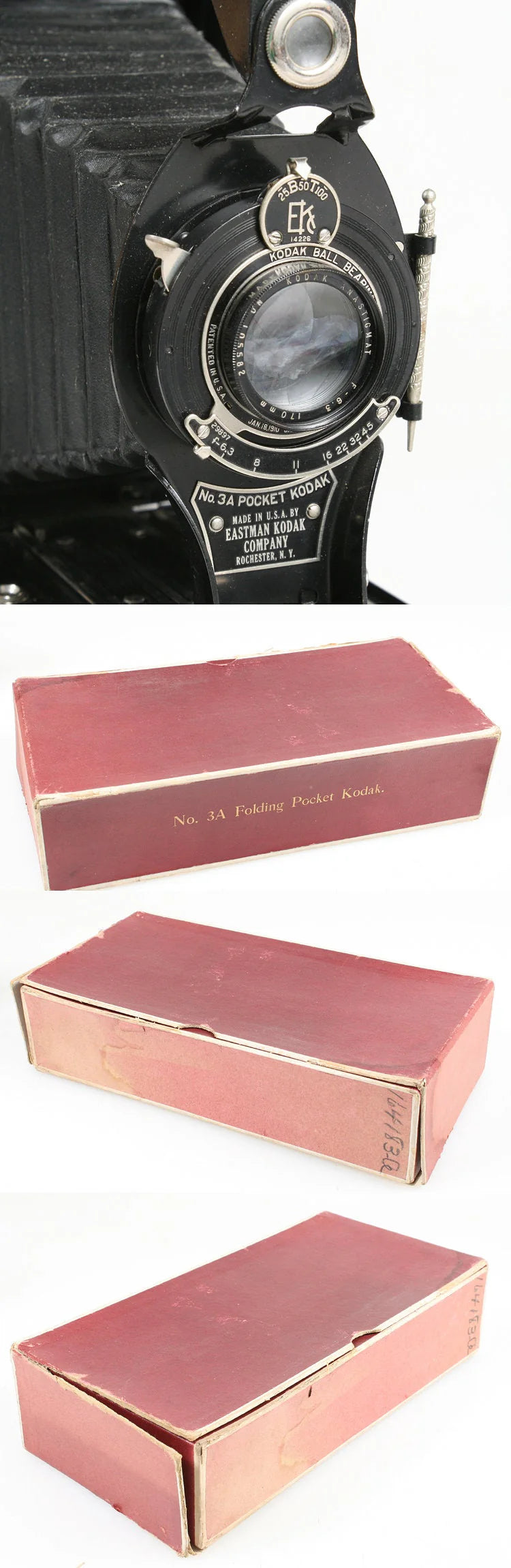 Kodak No 3A Folding Pocket Camera in Box