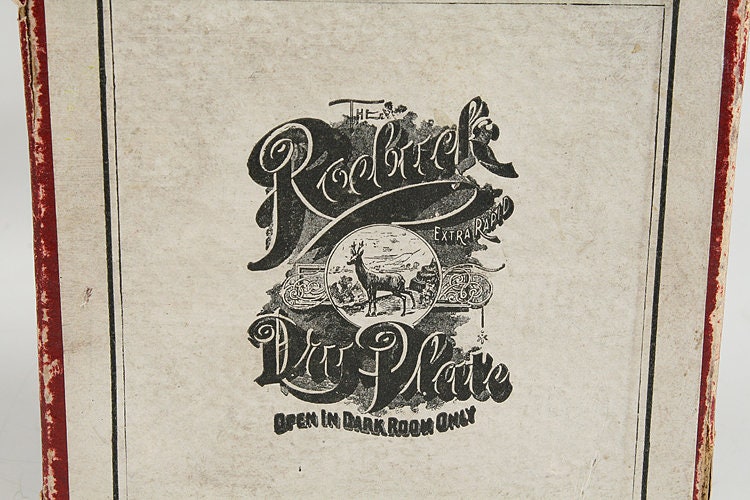 Dry Plate Roebuck Full Unused Box of Plates, 3 1/2 X 3 1/2 Inches