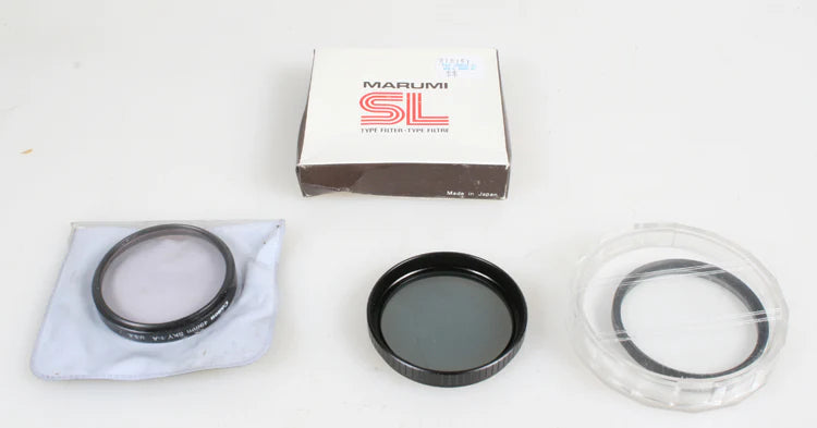 49MM FILTERS SET OF 3. SKY 1A, CS, PL.