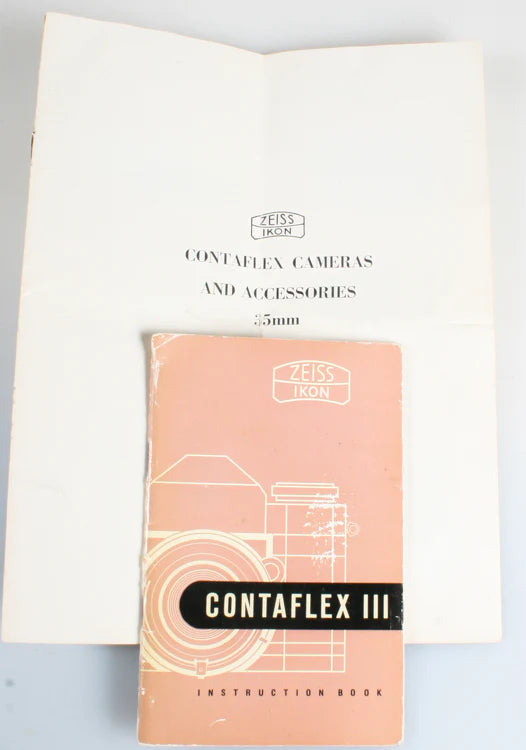 ZEISS IKON CONTAFLEX III INSTRUCTION BOOKLET AND SALES MAGAZINE