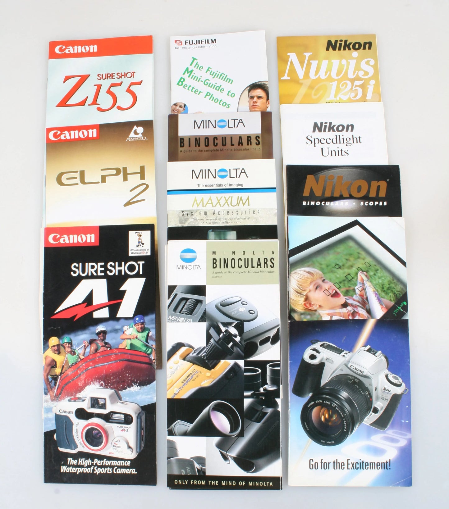 Photographic Literature Large Lot, Minolta Canon Nikon Fuji