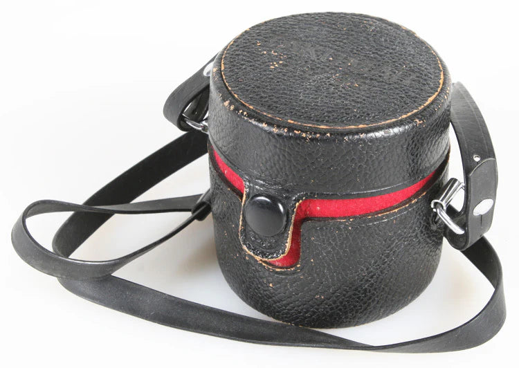 BLACK LEATHER LENS CASE FOR PENTAX TAKUMAR 35MM F/3.5 LENS