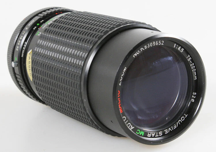 75-200MM F/4.5 FOR CANON FD MOUNT WITH REAR CAP FOR PARTS
