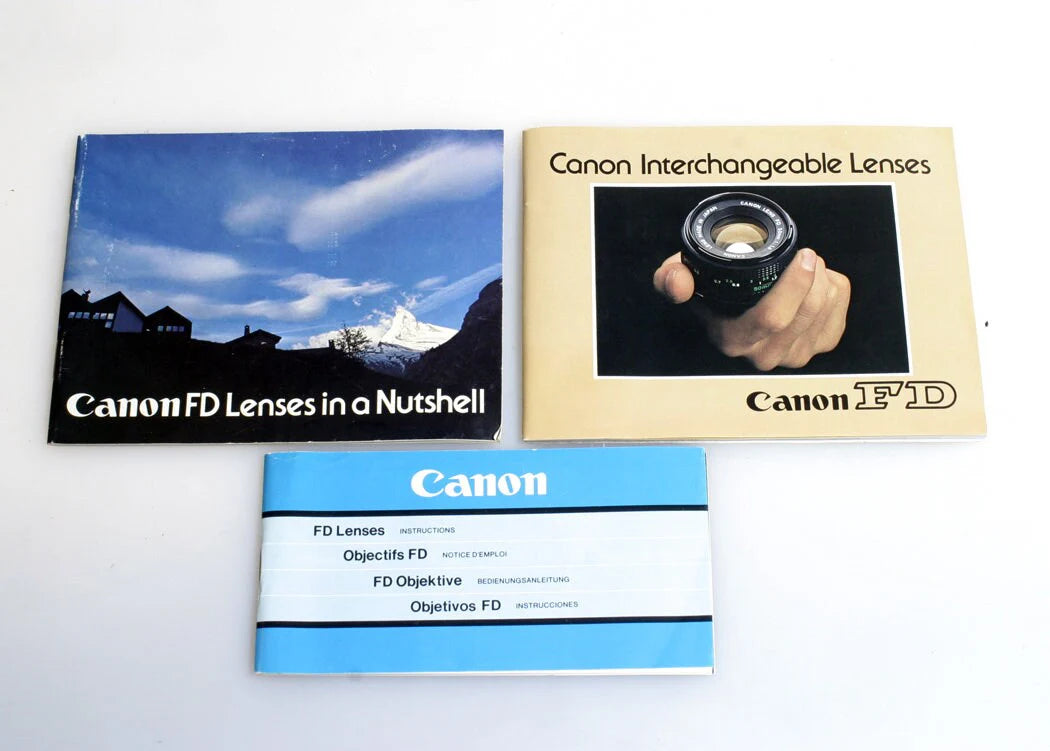 Canon Camera Lens Booklets, Set of 3
