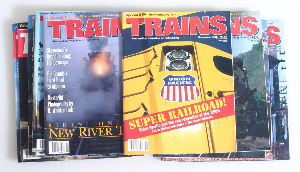 TRAINS MAGAZINE ISSUES FROM 1990S LOT OF 11