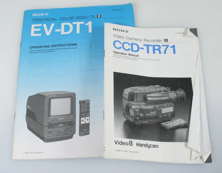 SONY TRINITRON VIDEO CAMERA TR71 MANUALS, SET OF 2