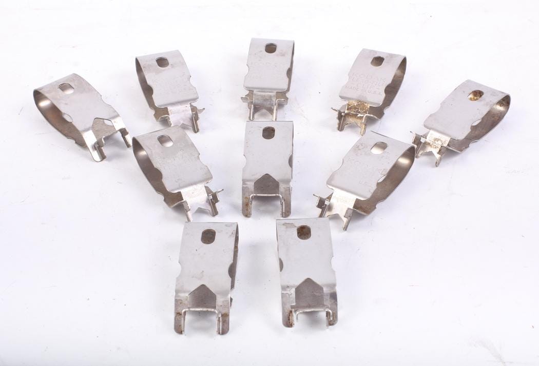 Film Developing Clips Heavy Duty Stainless Steel, Set Of 10