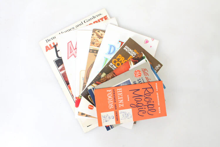 Cookbook Recipe Books Set of 9