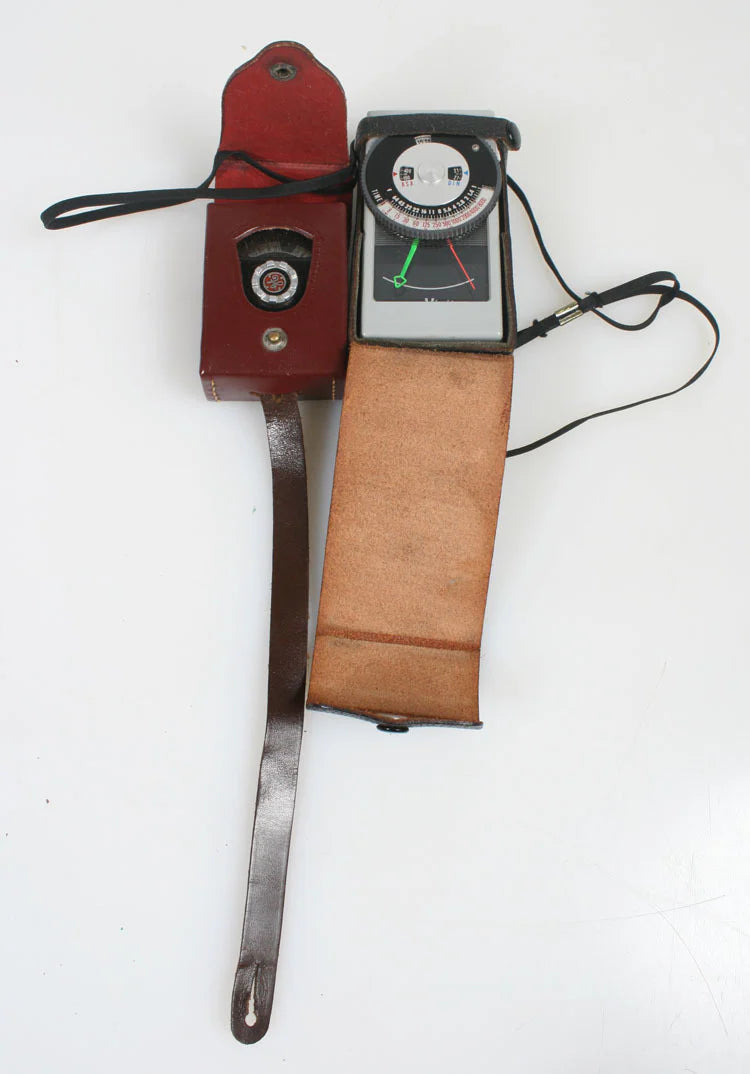 VINTAGE LIGHT METERS WITH CASES - SET OF 2 - NON-WORKING