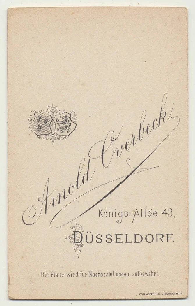 Distracted Man w/ Faraway Gaze and Wispy Hair. CDV. Dusseldorf, Germany.