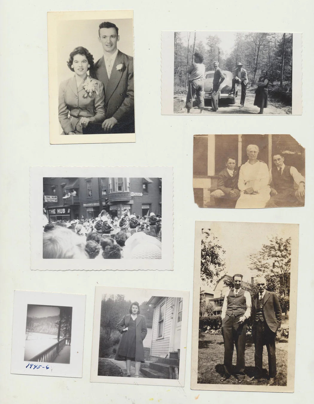 Large Lot of Found Photos. Snapshots. 69 Silver Prints. People and Places.