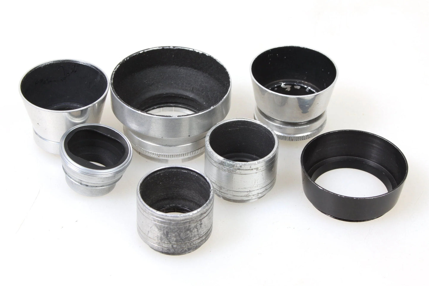 Vintage Art Deco Camera Lens Hoods, Lot of 7