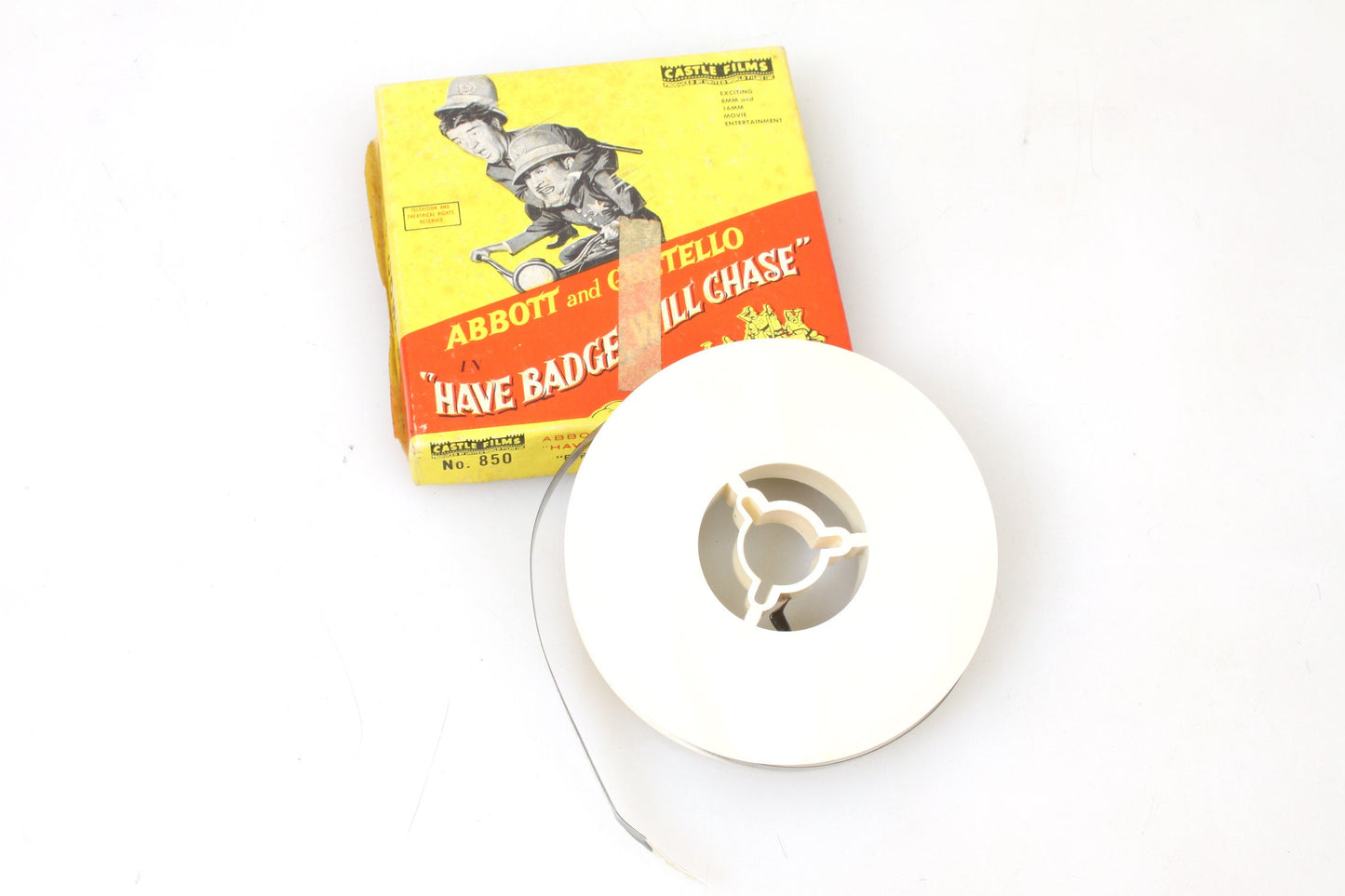 Super 8 Black and White 50ft Film Reel - Have Badge, Will Chase