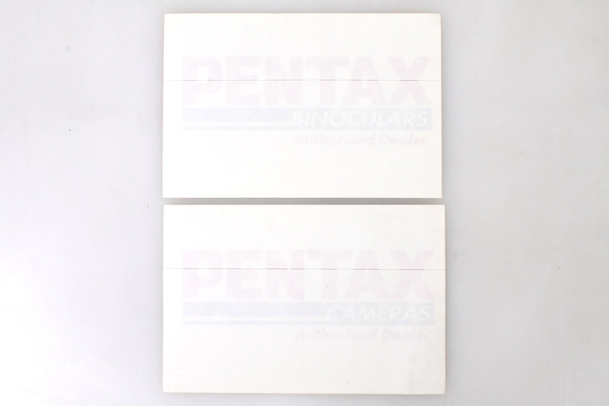 Pentax Cameras + Binoculars Authorized Dealer Door Stickers - Set of 2 - New