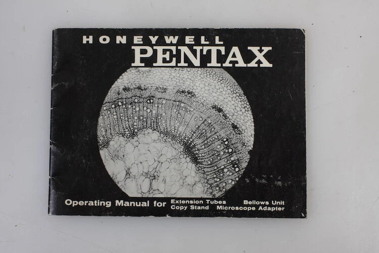 HONEYWELL PENTAX MANUAL FOR EXTENSION TUBES, BELLOWS UNIT, COPY STAND, ETC