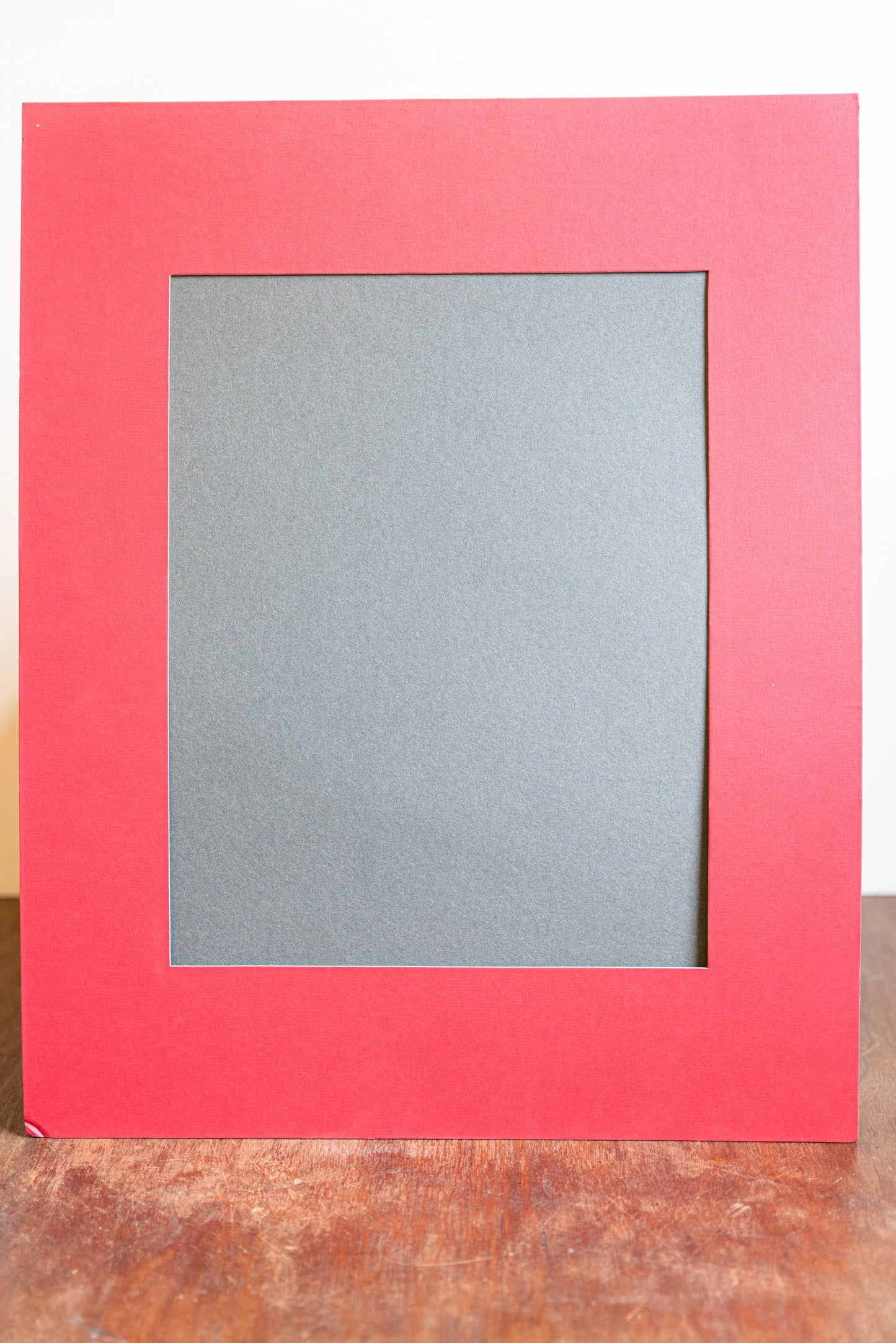 16in x 20in Red Pre-Cut Mat Board w/ 10 1/4in x 13 1/2in Image Opening - Lot 4