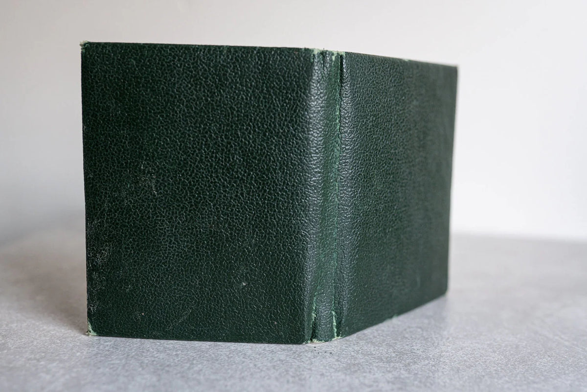 Two Tintypes w/ Some Hand Tint in Small Green Leather Portfolio Album