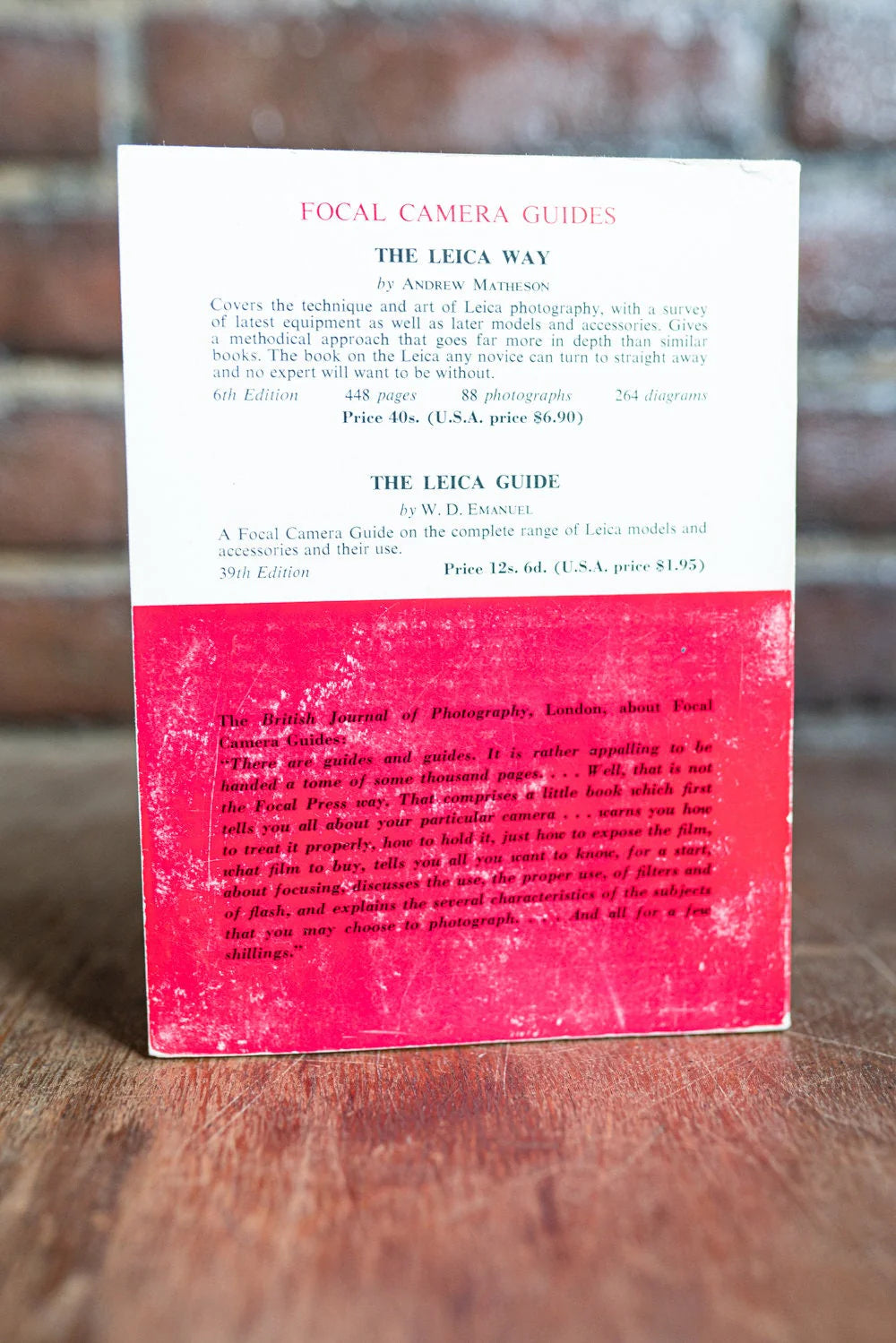 Leicaflex Guide by Andrew Matheson - 1st Edition August 1965