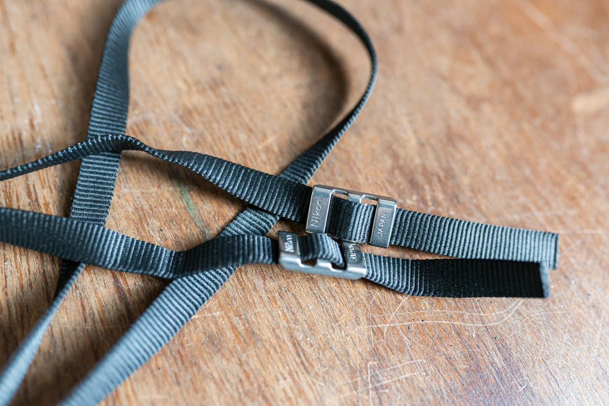 Vintage Black Nikon Camera Strap