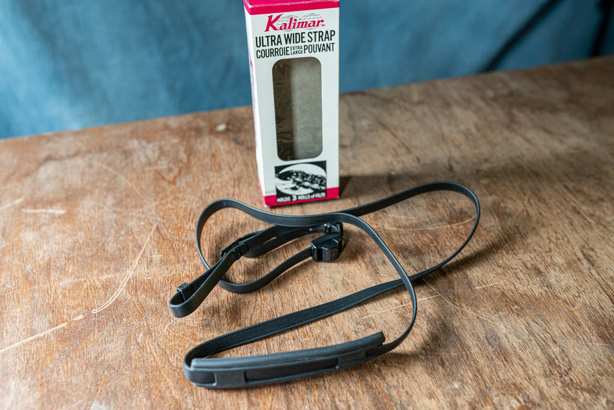Vintage Black Kalimar Camera Strap w/ Strap Protectors / Lugs in Original Box