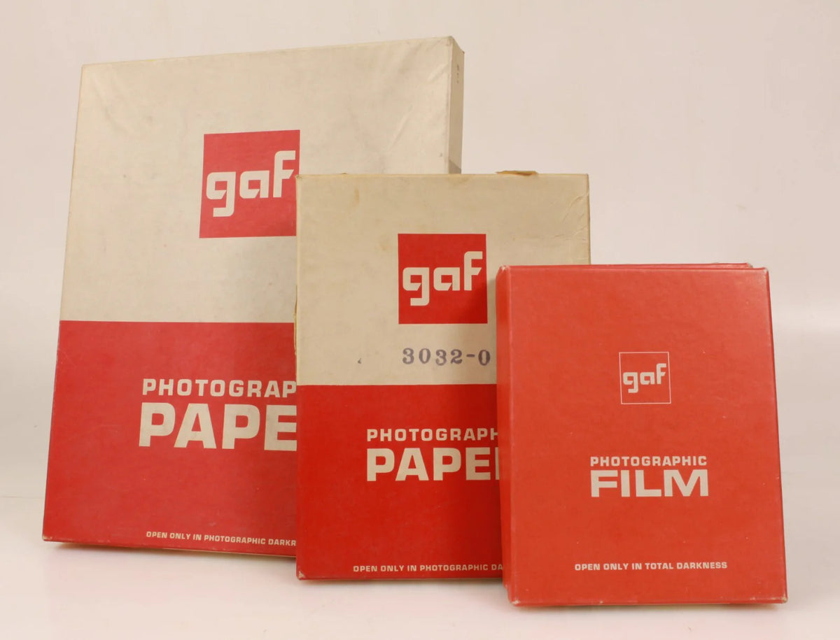 Vintage GAF Photographic Film Boxes - Lot of 4