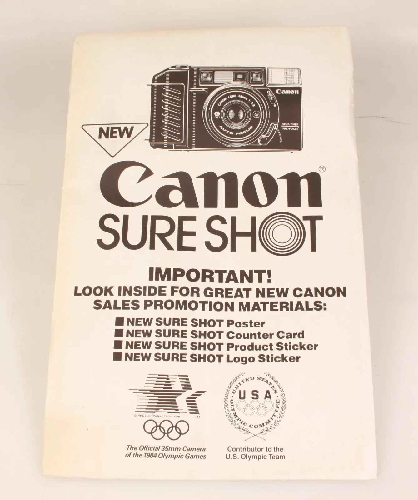 Vintage Canon Sure Shot Poster/Counter Card/Logo & Product Sticker - NOS