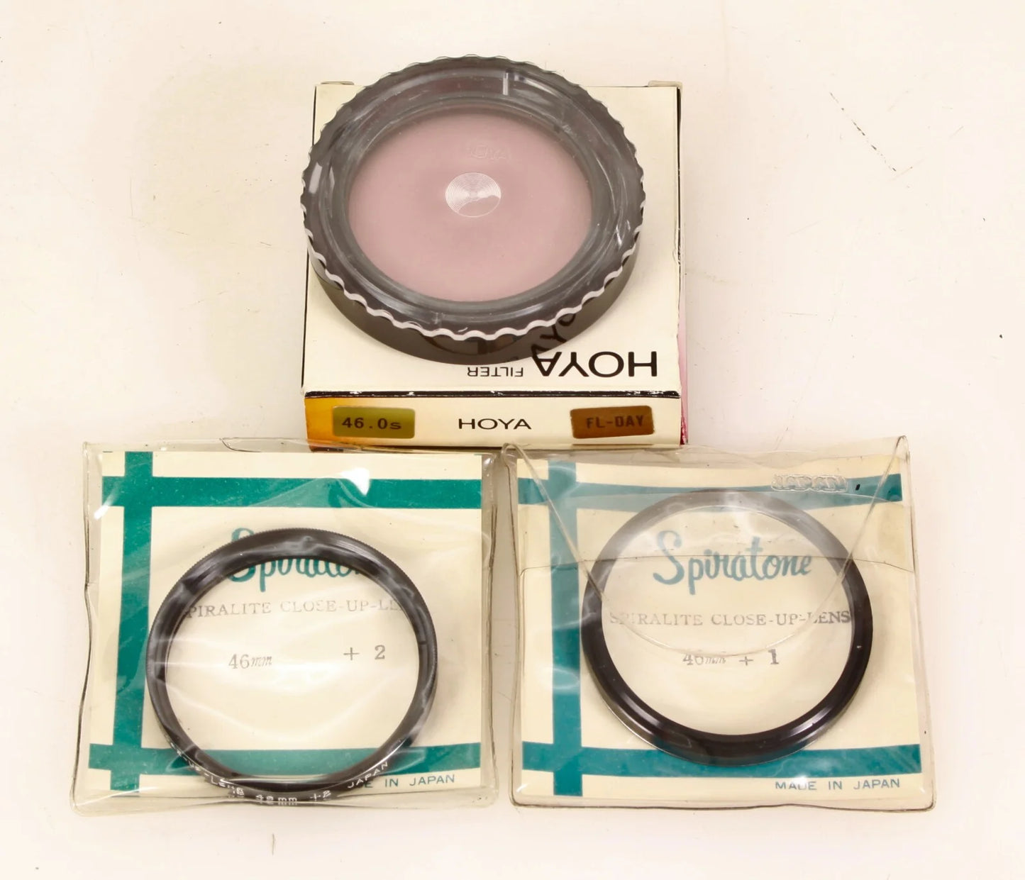 Lot of 3 46mm Lens Filters w/ Cases