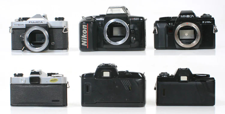 SLR BODIES NIKON MINOLTA FUJI FOR PARTS SET OF 3