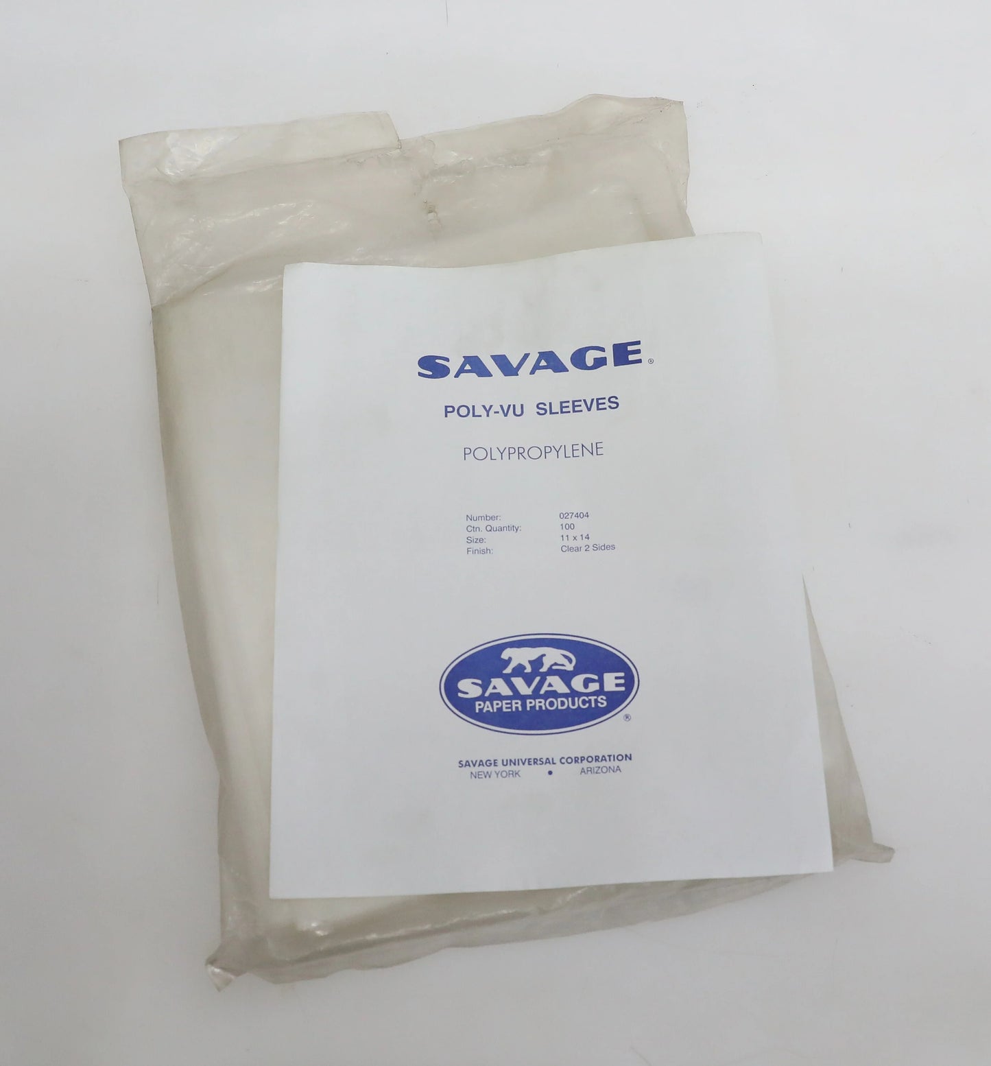 Savage 11x14 Archival Polypropylene Clean Sleeves - PACK OF 96