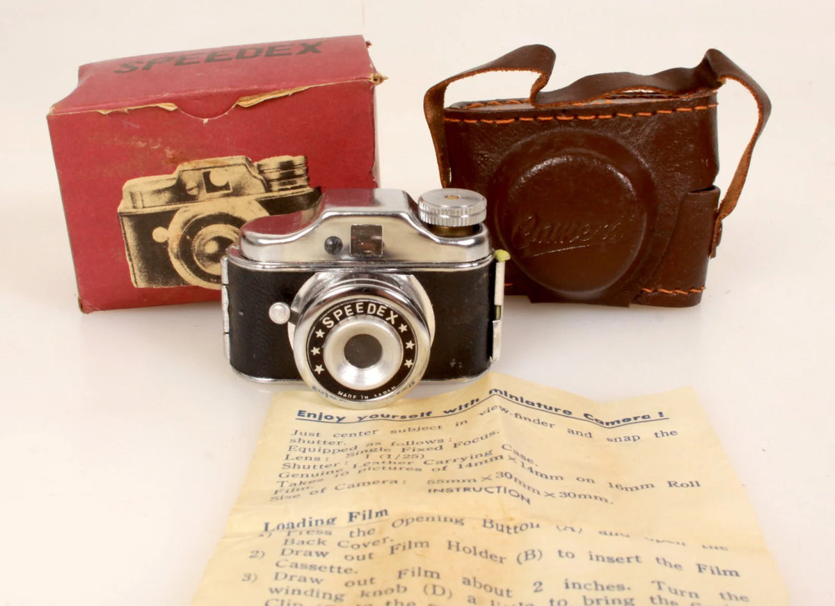 Vintage Sub-Miniature Spy Camera SPEEDX w/ Box Case and Manual