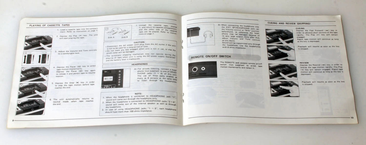SHARP Portable Tape Recorder Manual for Model RD-667AV