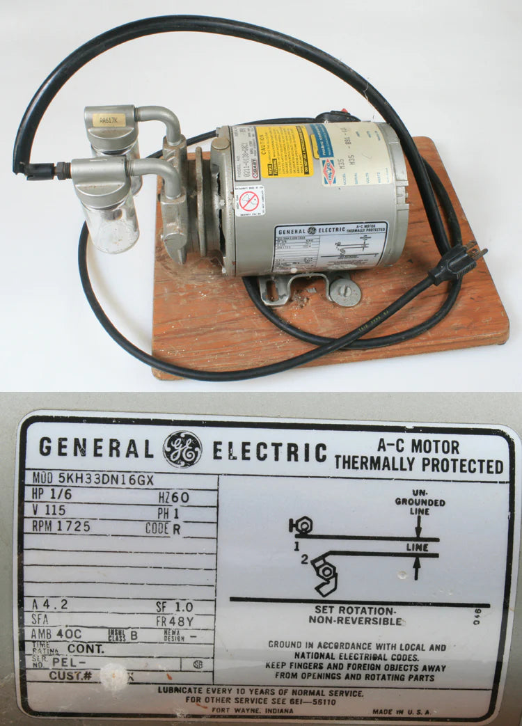 AIR COMPRESSOR MODEL NO. 0211-V138-G8CX NUARAC COMPANY MODEL M-35 115V 1.6HP