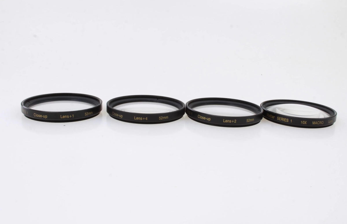 52mm closeup lens filter set of 4 +1/+2/+4/+10. with case