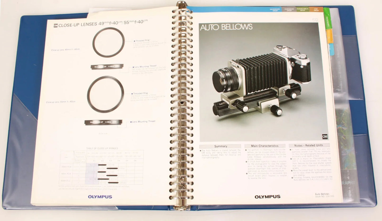 Vintage Olympus Sales Information File Reference Book MASSIVE PROMO PACK - NOS